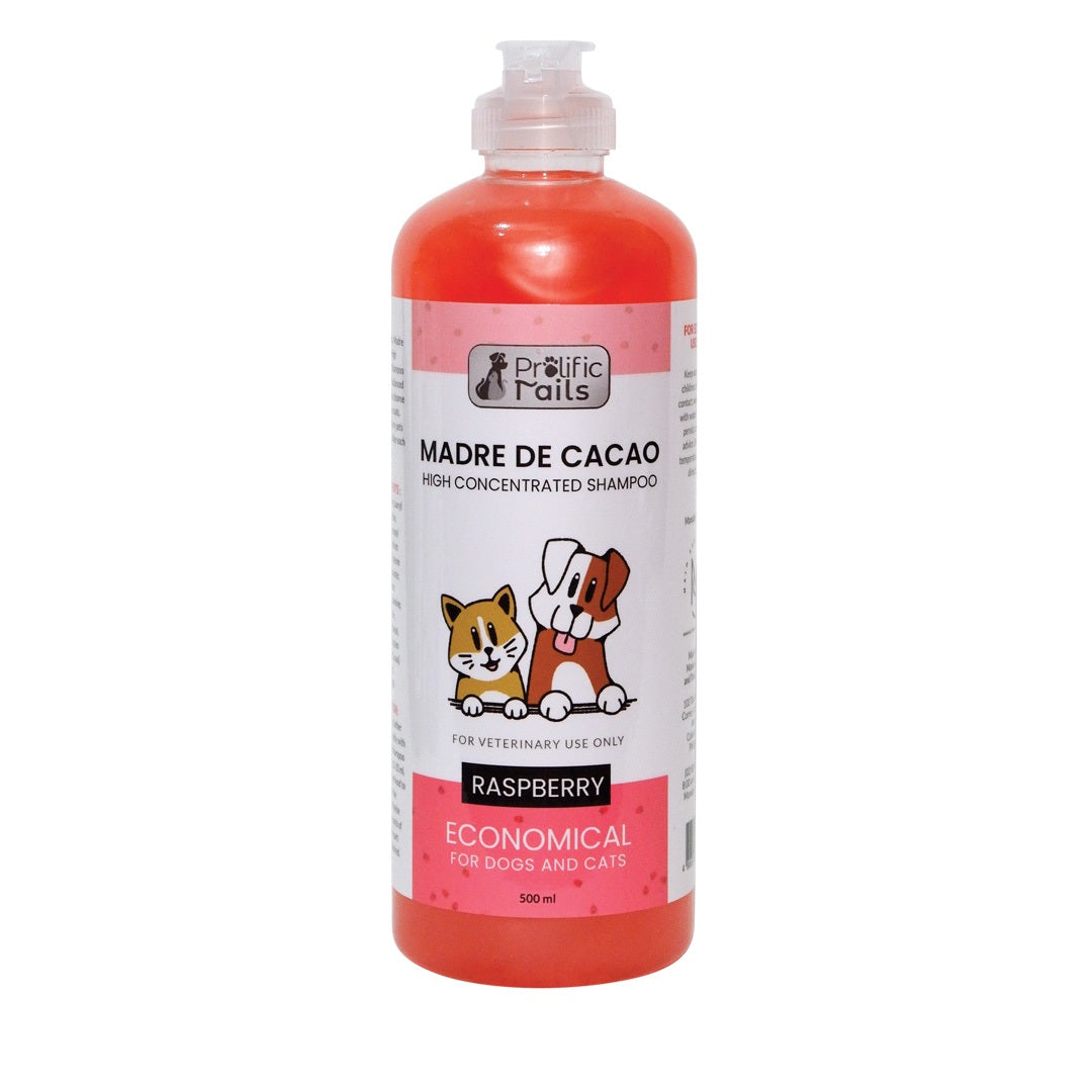 Prolific Tails Madre de Cacao High Concentrated Pet Shampoo  Raspberry (500ml)